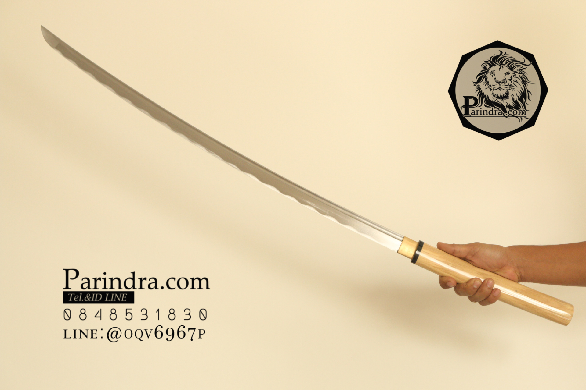 ขายดาบซามูไร คาตะนะ Katana ไว้ฝึกฟันดาบ แข็งแรงทนทาน ปลอกลายเนื้อไม้ขัดมัน