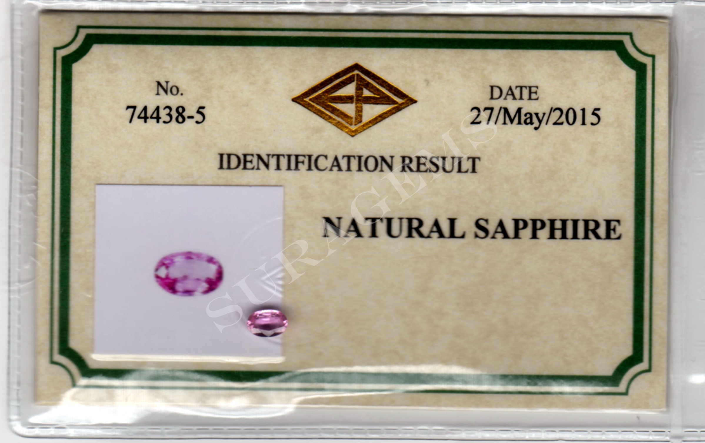 พิงค์ซัฟฟาย (Pink Sapphire unheated)