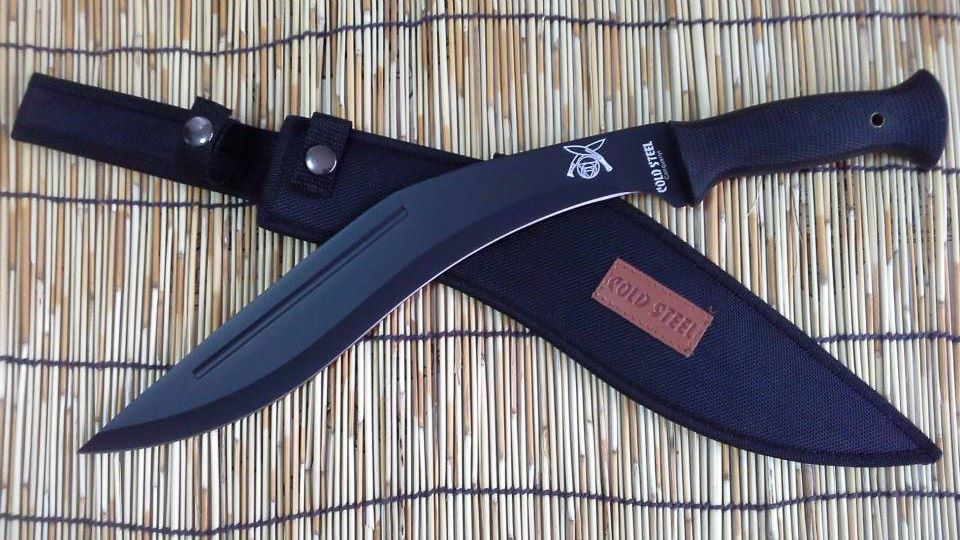 มีดใบตายกรูข่า COLD STEEL ฺBlack Kukri Knife รุ่น COLD STEEL 39LGKT O-1 (OEM)