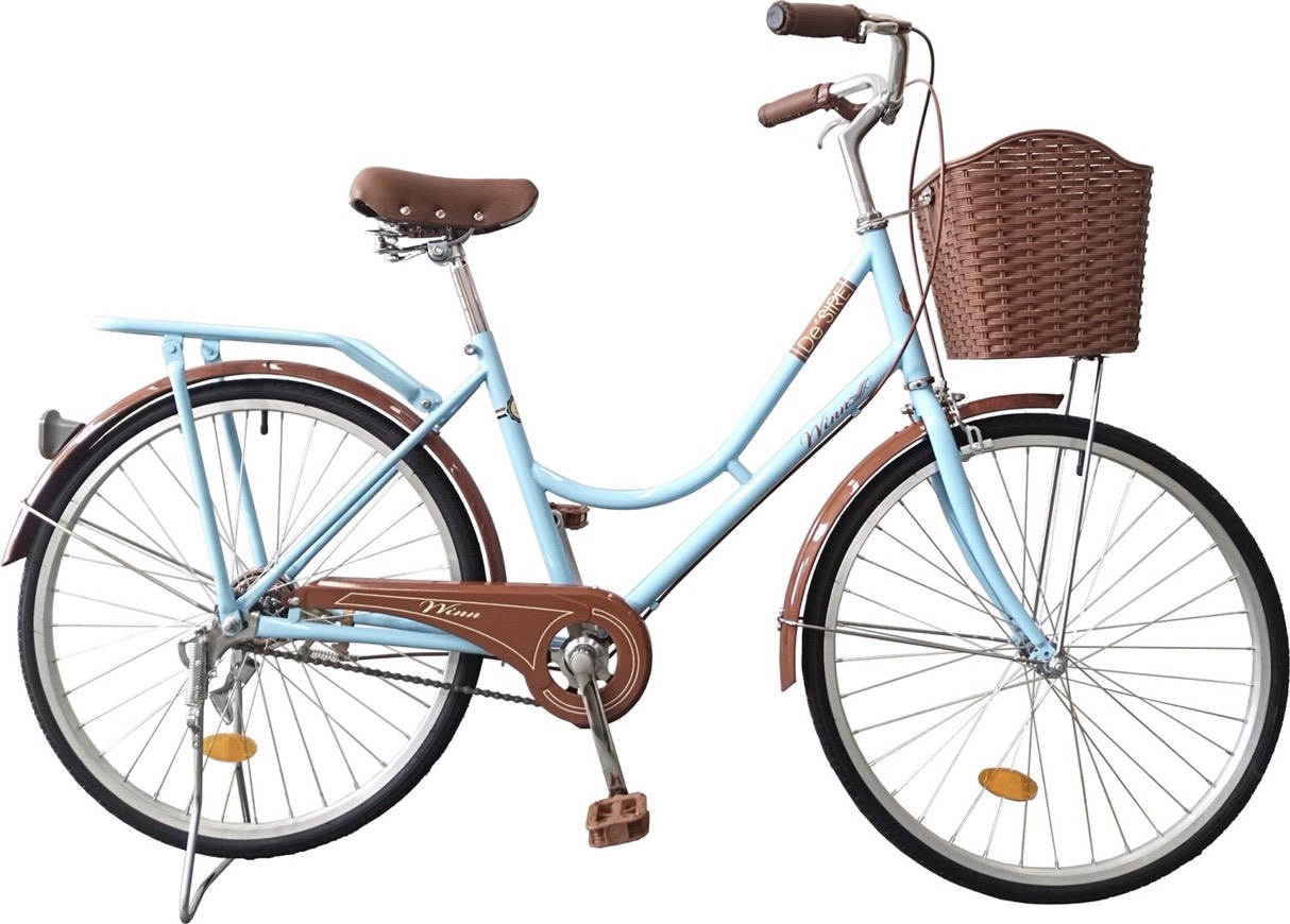 จักรยานแม่บ้าน สไตล์วินเทจ Winn DESIRE City bike วงล้อ 24 นิ้ว พร้อมตะกร้าอย่างดี สวยงาม
