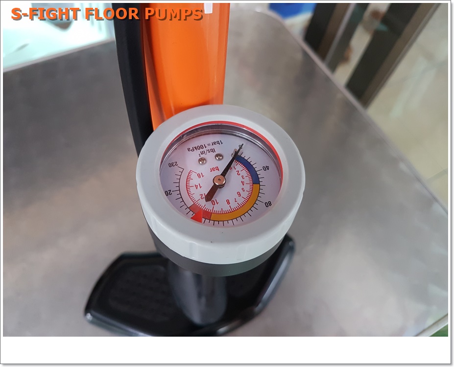สูบจักรยานแบบตั้งพื้น S-FIGHT ,S463 ALLOY FLOOR PUMP (สูบตั้งพื้น สูบยางและสูบโช๊ค)(โปรดระบุสีตรงหมายเหตุ)