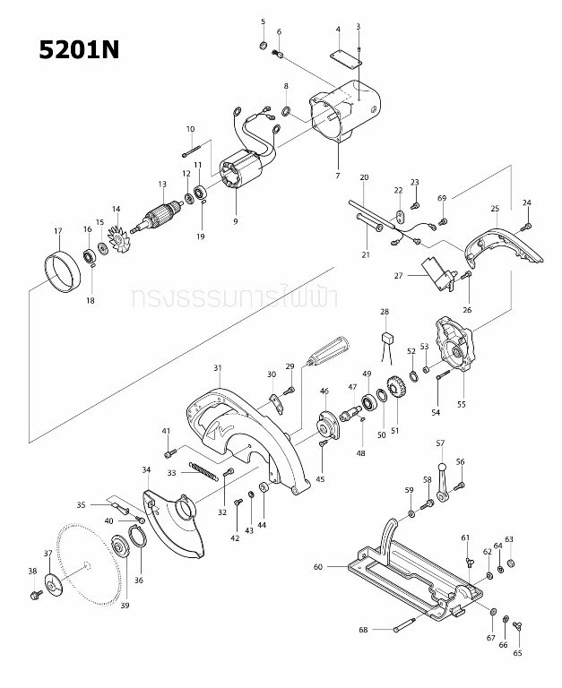 SPRING WASHER 6 Maktec มาคเทค MT560, MT580, MT583, Makita มากีต้า 2414, 2414NB, 4100NB, 4100NH, 4100NH2, 5103N, 5201N, 5401N, 5900B, N5900B Pn.942151-2 (แท้) ## (*)