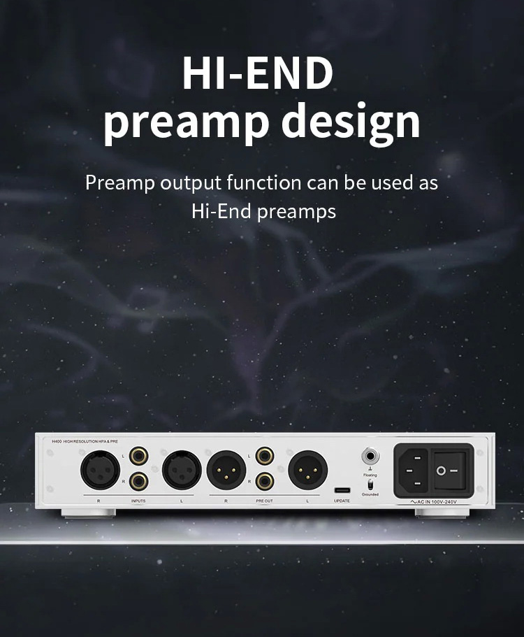 [สั่งจองล่วงหน้า] SMSL H400 แอมป์หูฟังตั้งโต๊ะความละเอียดสูง รองรับฟังก์ชันปรีแอมป์ระดับไฮเอนด์ ประกันศูนย์ไทย