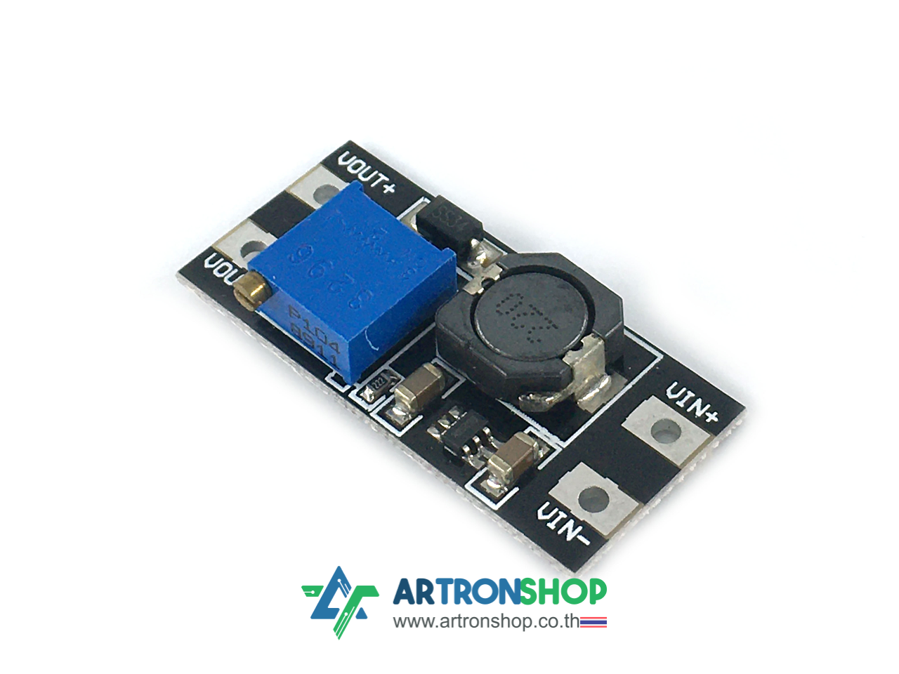 MT3608 2A DC-DC Step Up Power Module โมดูลเพิ่มแรงดันไฟฟ้า