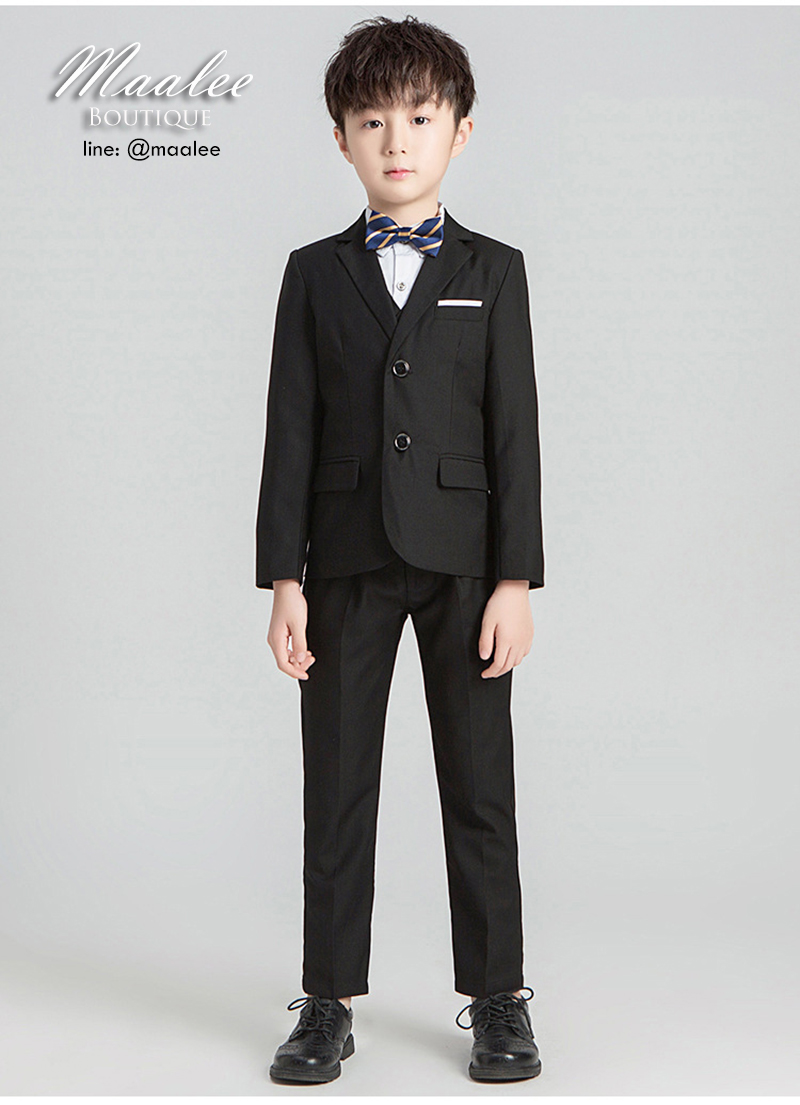 พร้อมเช่า ชุดสูทเด็กชาย สีดำ ** พร้อมเช่า ไซส์ 110, 120, 130, 140 , 150 , 160 ,170 **