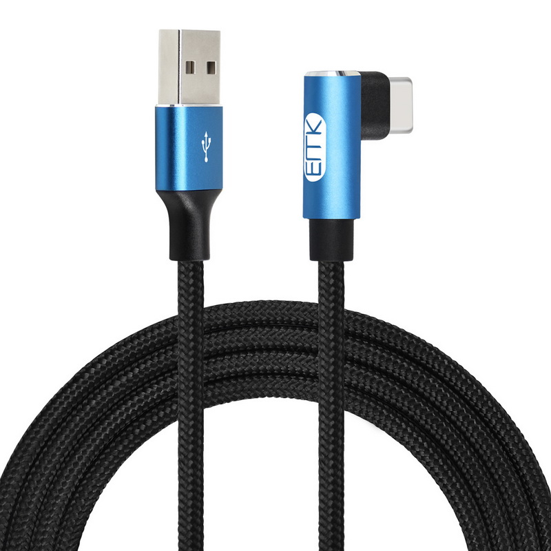 ขาย ERTK TypeC สายชาร์จ สายดาต้า สำหรับมือถือ TypeC รองรับไฟ 2A หัวงอ