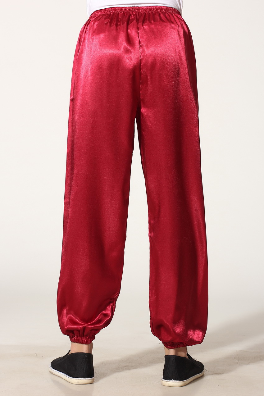 Pre-order ชุดจีนชาย แขนยาว ผ้าแพร สีแดง