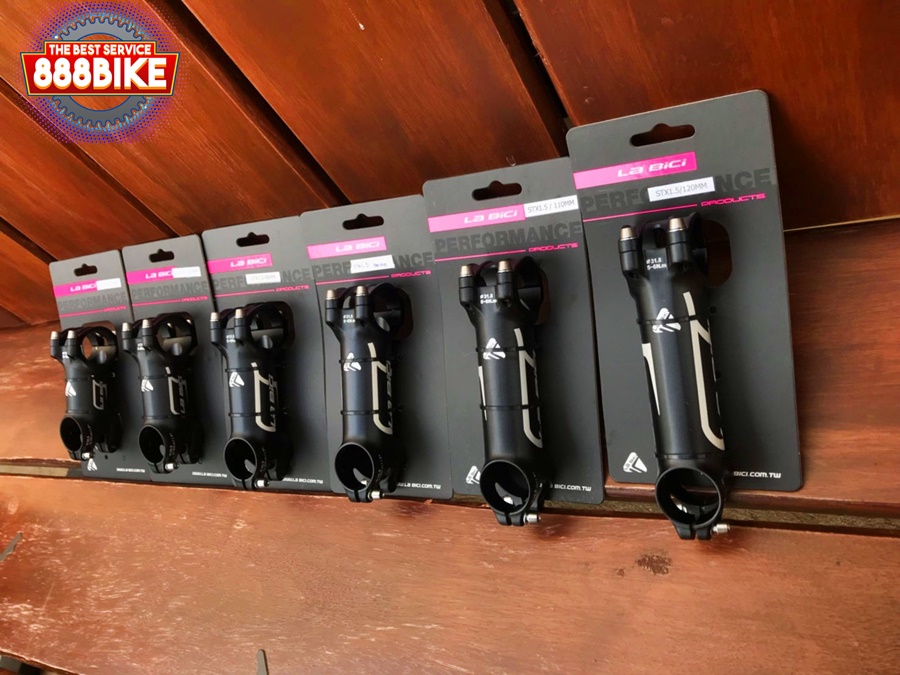 LABICI คอแฮนด์อลูมิเนียม LA BICI STX1.5 ,ยก +/- 7° วัสดุอลูเบา ยาว 70-120มม มีสีดำและสีแดง