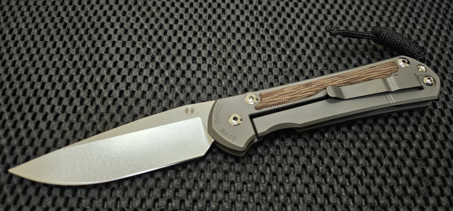 Chris Reeve Large Sebenza 31 Left Hand Natural Micarta Glass Blasted(มือซ้าย)
