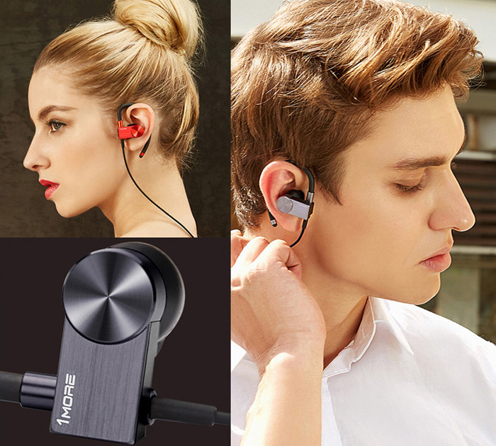 1More EB100 Sports Bluetooth หูฟังอินเอียร์คล้องหูแบบไร้สาย กันเหงื่อและละอองน้ำ รองรับ Bluetooth 4.0 Qualcomm aptX