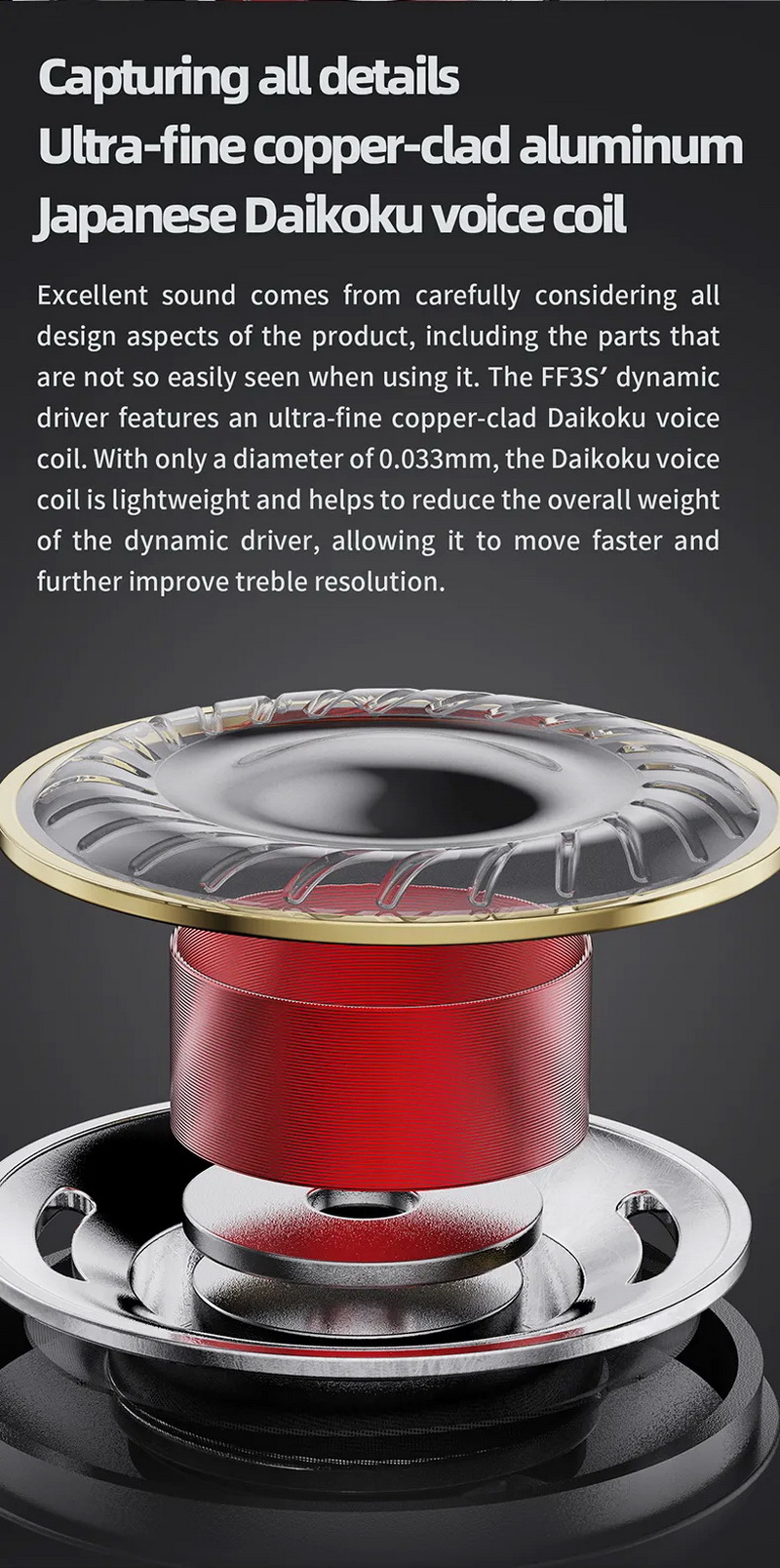 FiiO FF3S เอียบัดถอดสายได้ หูฟัง แบบ Drum ไดรเวอร์ Dynamic ไดอะแฟรมชุบ Beryllium ประกันศูนย์ไทย