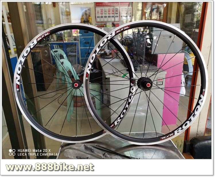 ชุดล้อเสือหมอบ Roton RXR - XC6, ขอบ 35มม, อลู 700C Road bike Wheels 11สปีดชิมาโน่ มีสีดำและสีแดง