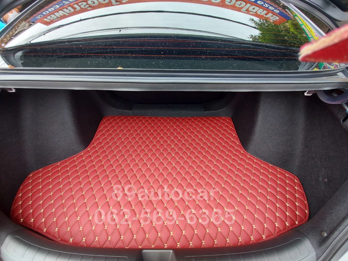 ผลิตพรมรถยนต์ All New Honda Civic 2022 ปูพรม6D สีแดงไวน์ เข้ารูป