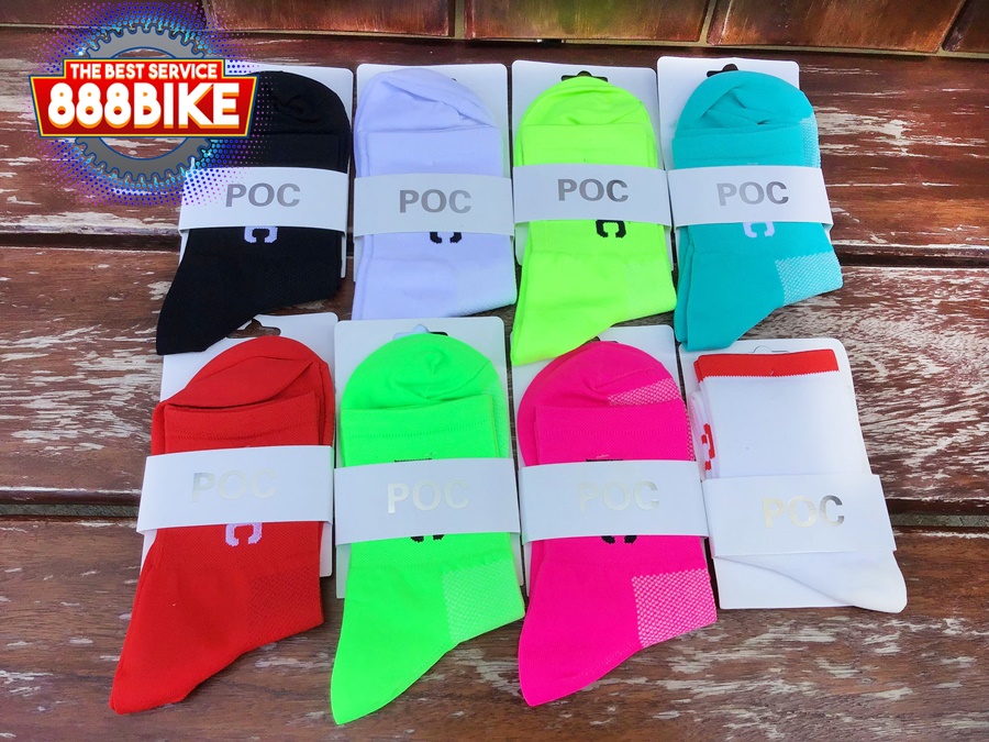 ถุงเท้าปั่นจักรยาน POC Cycling socks เนื้อผ้าระบายอากาศ และ ยืดหยุ่นสุง(โปรดระบุสีตรงหมายเหตุ)