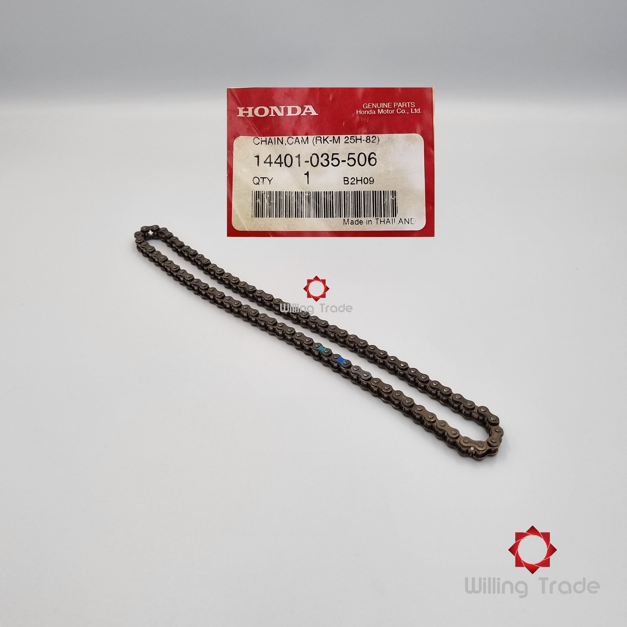 โซ่ราวลิ้น 82 ข้อ (B301) HONDA: (14401-035-506) C700,C50/70 [แท้ศูนย์ 100%] ....CHAIN, CAM (RK-M 25H 82)