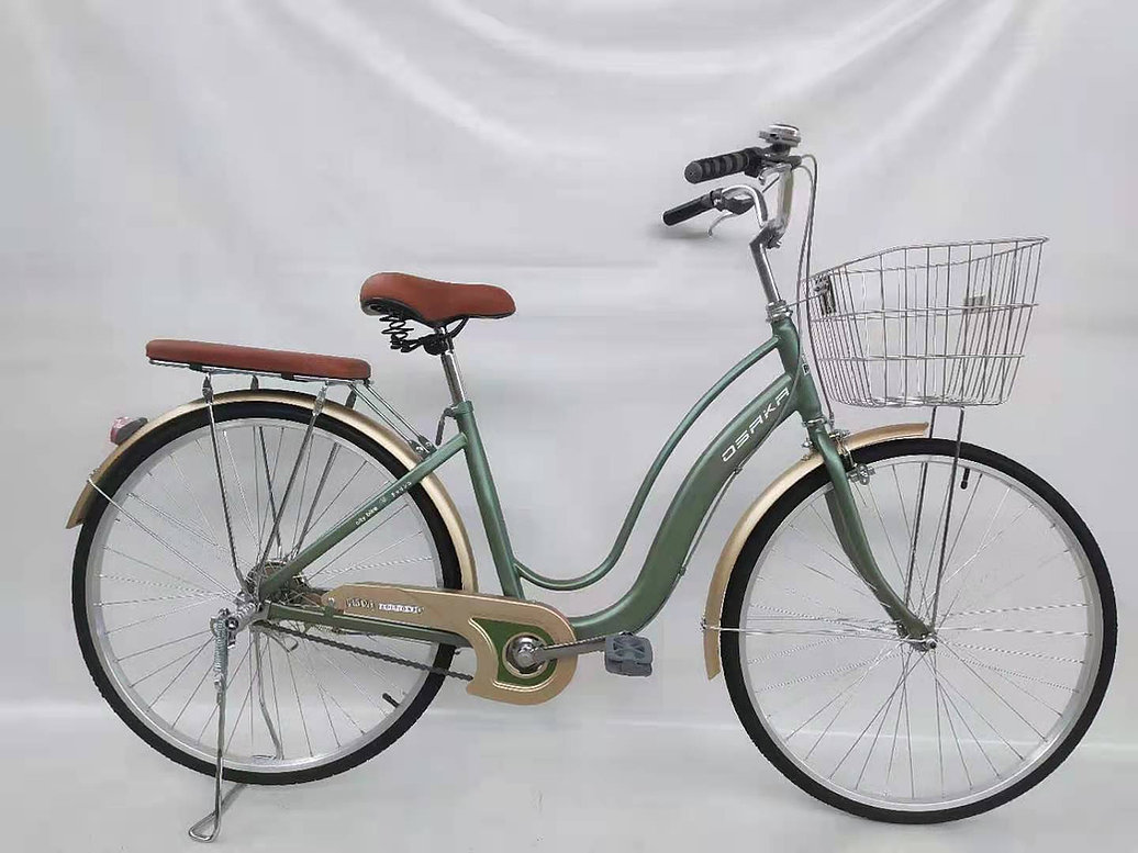 จักรยานแม่บ้าน OSAKA RHINO CITY BIKE พร้อมตะกร้า ไม่มีเกียร์ ล้อ24นิ้ว