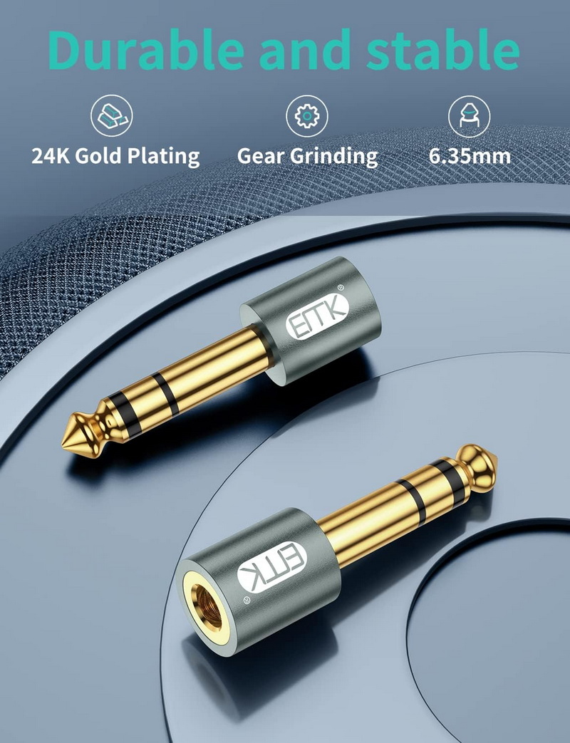 ERTK Grey Adapter แปลง 6.35 to 3.5mm สำหรับเครื่องเสียง ประกันศูนย์ไทย