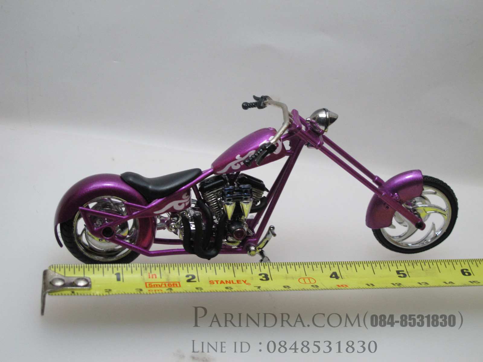 โมเดลรถมอเตอร์ไซค์ ช๊อปเปอร์ สีม่วง