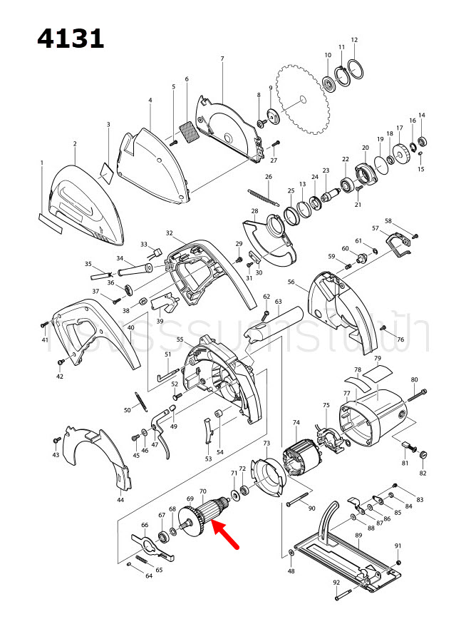 ทุ่น เครื่องตัดโลหะ Makita มากีต้า 4131 (แท้) ##