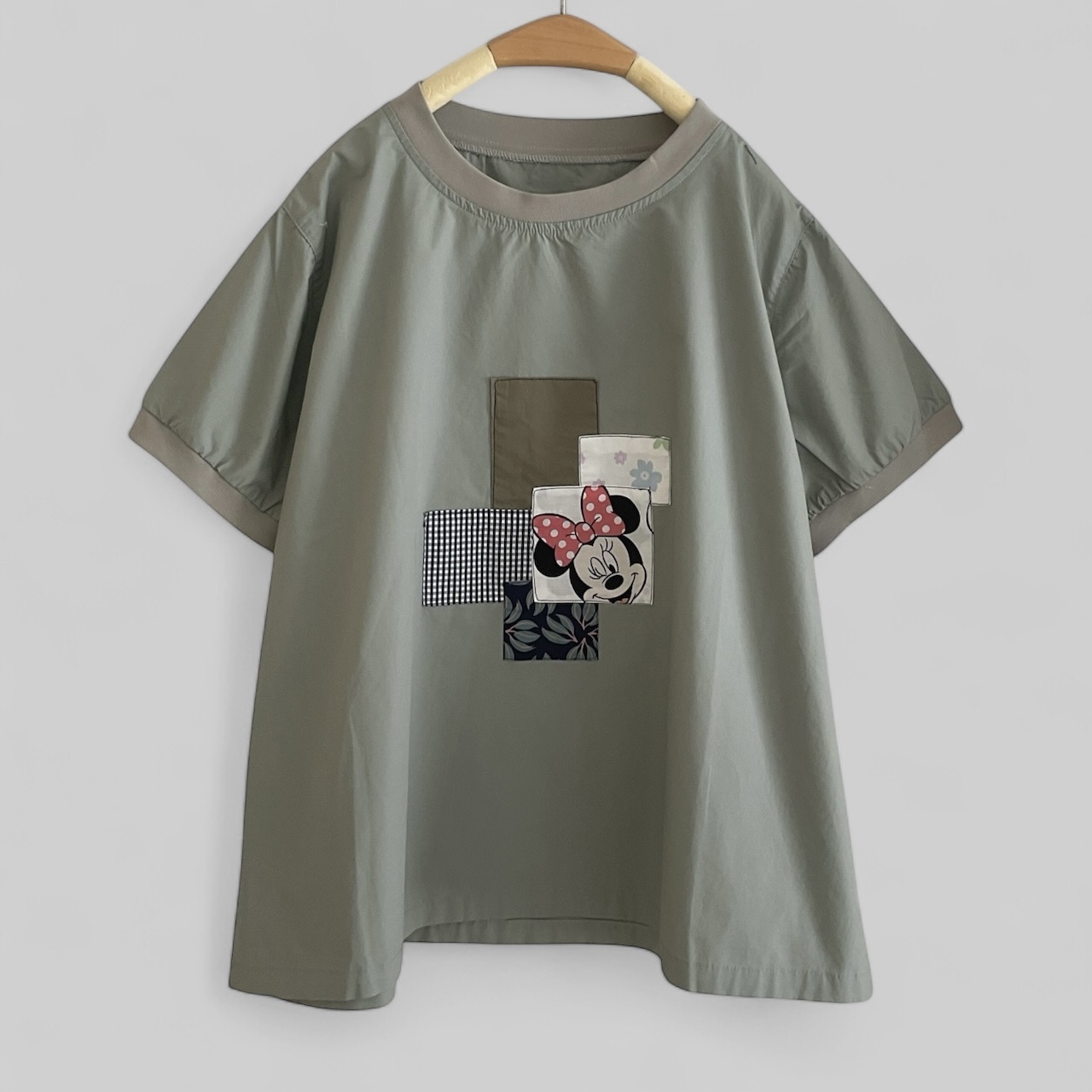 เสื้อผ้าฝ้ายปักแต่งผ้าลายมิกกี้