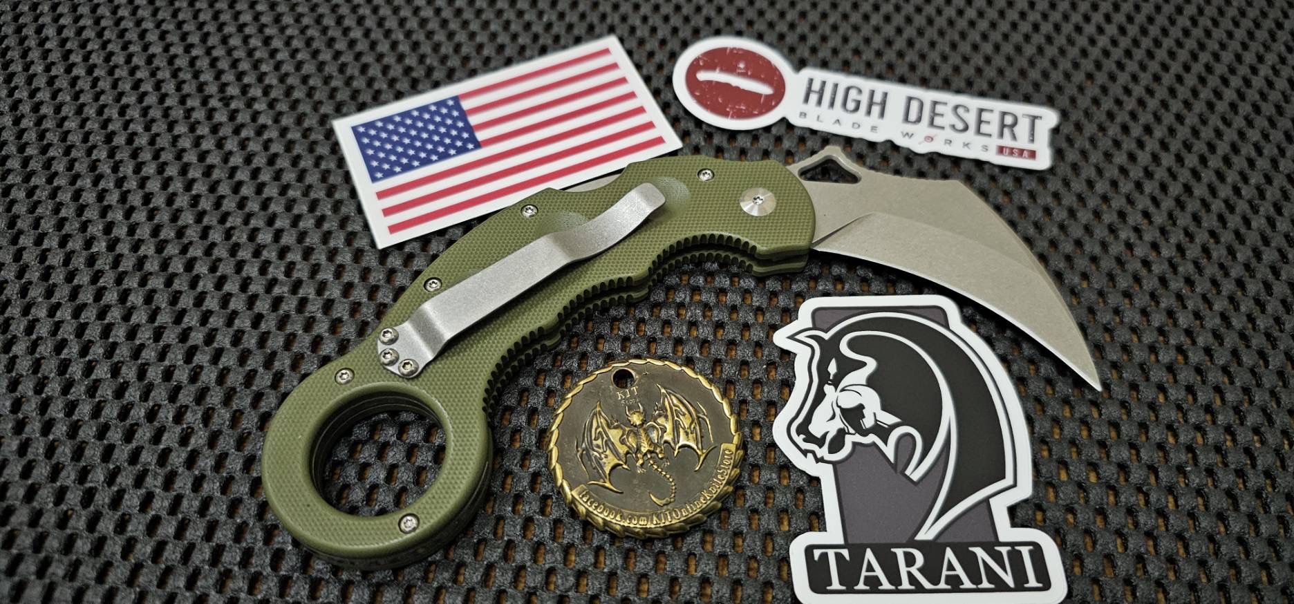 High Desert TARANI Journeyman BRAMP Karambit - Green