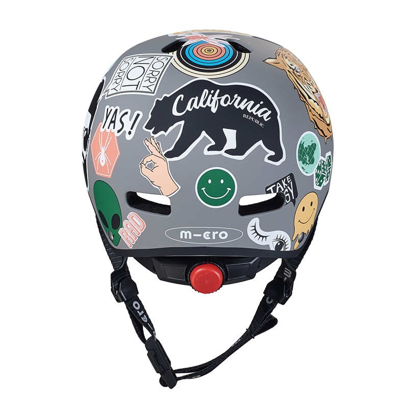 หมวกกันน็อคสำหรับเด็ก MICRO สีสันสดใส การออกแบบที่คำนึงถึงความสะดวกสบายและความปลอดภัย มีแผ่นโฟมหนาป้องกันแรงกระแทกได้ดี และสายรัดคางที่ปรับได้