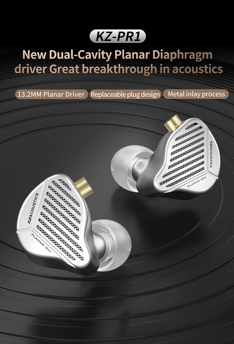 KZ PR1 HiFi หูฟังไดรเวอร์ PLANAR หูฟัง IEMs ประกันศูนย์ไทย