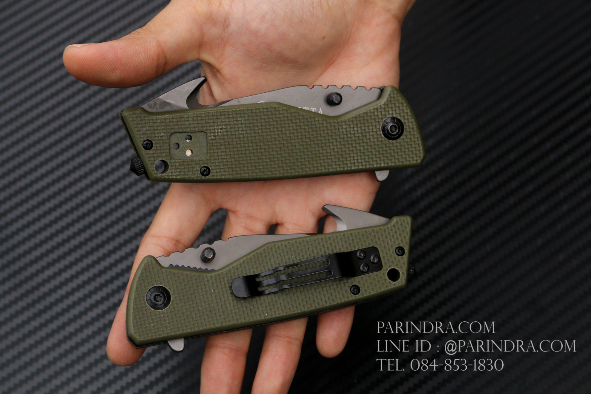 มีดพับ เบเร็ตต้า BERETTA X23 ด้ามสีเขียวทหาร