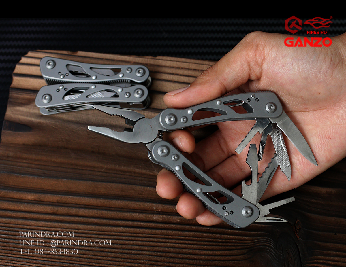 คีมอเนกประสงค์ Multi-Tools Ganzo รุ่น G104S สีเงินไทเทเนี่ยม ของแท้ 100%