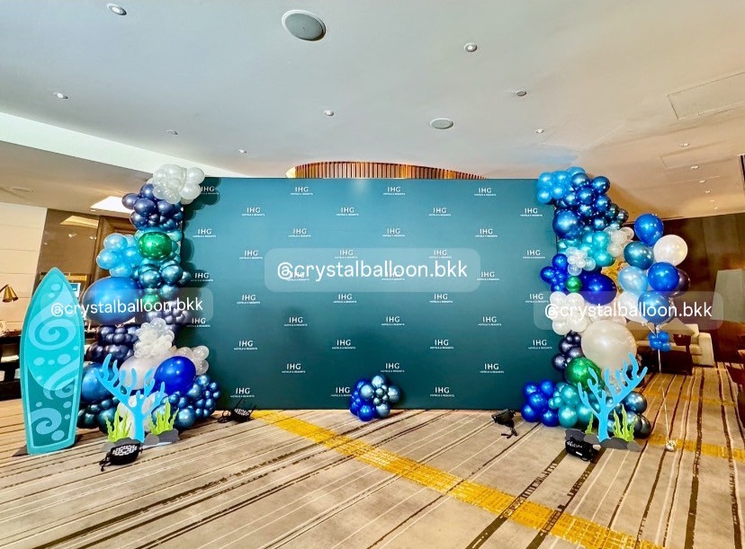 Organic Backdrop (ราคาไม่รวมฉาก) ลูกโป่งออแกรนิค 6 เมตร พร้อม ช่อลูกโป่ง 10 ลูก 1 ช่อ พร้อมตกแต่ง สามารถเปลี่ยนสีลูกโป่ง/เปลี่ยนสี-ม่านฟอยล์/เปลี่ยนฟอยล์ตกแต่งได้