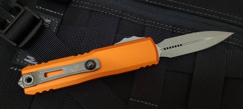 Microtech UTX-85 Gen IV w/ Orange Handle & Apocalyptic D/E M390MK