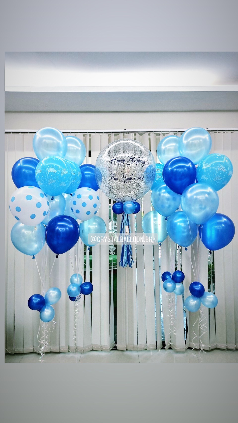 ลูกโป่ง วันเกิด Bubble ขนาด 24" สียอดนิยม พร้อม ช่อลูกโป่ง ช่อ 7 ลูก 4 ช่อ พร้อมตกเเต่ง สามารถเปลี่ยนสีลูกโป่ง/เปลี่ยนข้อความ/เปลี่ยนขนาดได้