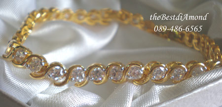 CL008-B+++สร้อยข้อมือเพชรรอบวงแบบกรอบตัวS+++เรียบ หรูหรา โชว์เพชรสุดๆๆ ดูดีมีระดับมาก อยู่ได้นานไม่ล้าสมัย งานเรียบร้อยมากๆๆๆ