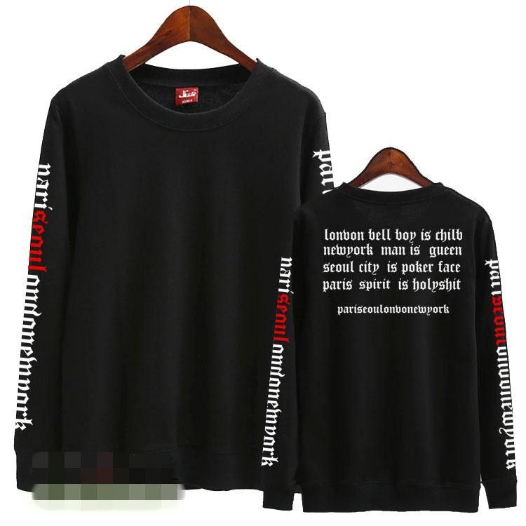 เสื้อแขนยาว (Sweater) สกรีนลายตัวอักษร แบบ Jackson