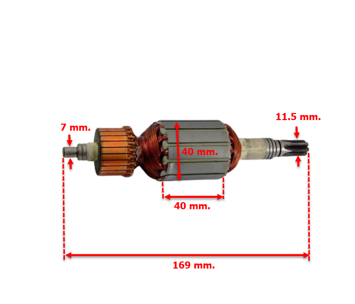ทุ่น สว่านโรตารี่ Bosch รุ่น GBH5DCE, GBH5CE, GBH38 (6 ฟัน)