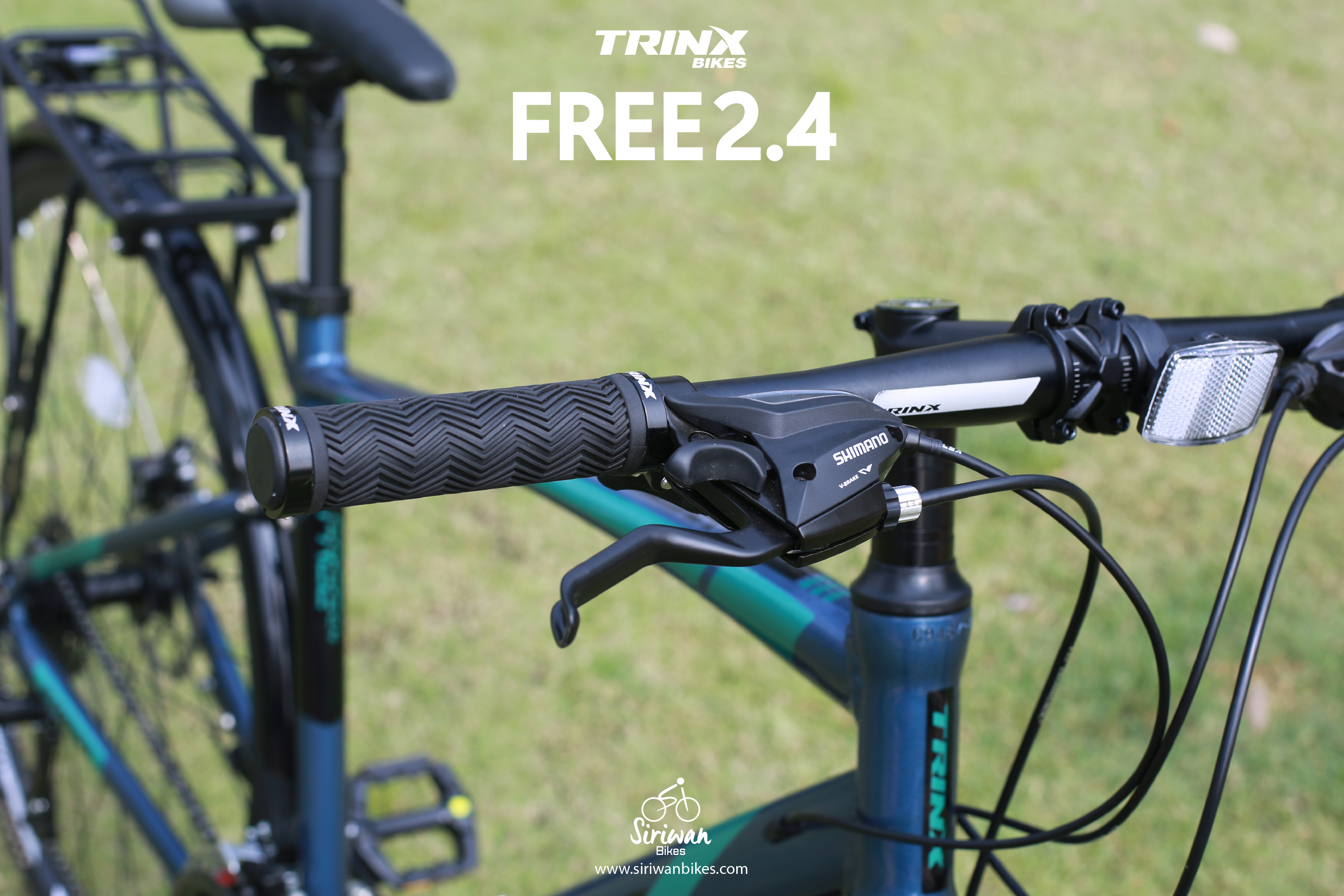 จักรยานไฮบริด TRIN-X FREE 2.4 ชุดเกียร์ SHIMANO 24 สปีด เฟรมอลูมิเนียม ล้อ 700C, TRINX MY2023 (มีสินค้าสีขาวแดงพร้อมส่ง)