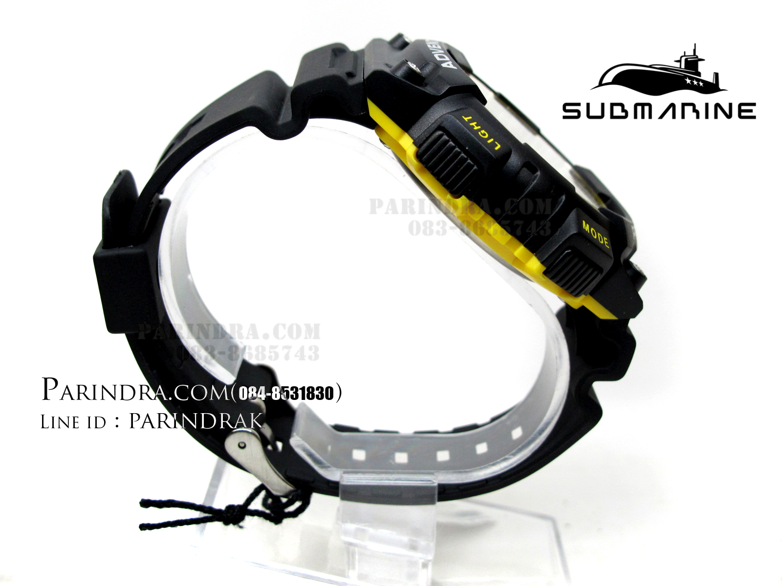 นาฬิกา US submarine สีเหลืองดำ TP1318M ผิวด้านหน้าปัดพื้นดำ