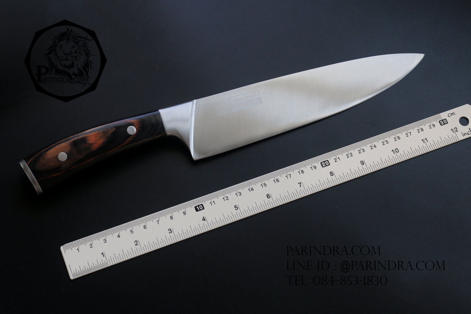 มีดทำครัวใบตาย Rhino Brand No.8904 ด้ามไม้ ขนาดใบ 8 นิ้ว ปลายแหลม คมสุดๆ (ของแท้)