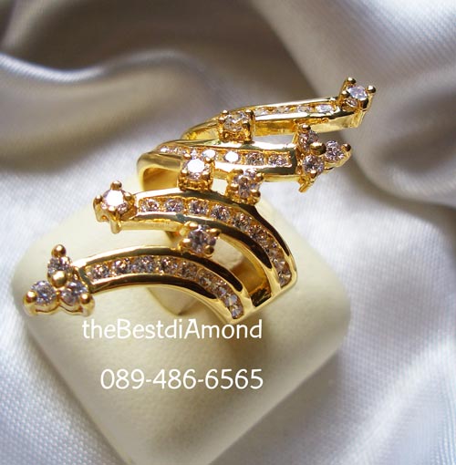 BR607+++แหวนแก้วมังกร+++แหวนอลังการ เริ่ด หรูหรา เปรี้ยว สุดๆ ใส่แล้วเต็มนิ้ว เพชรแพรวพราว สวยมากๆๆๆ