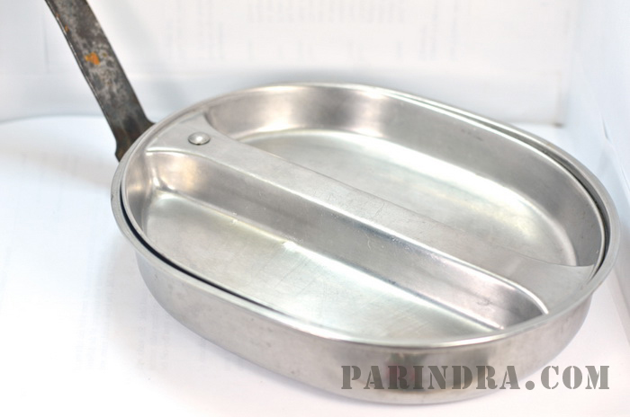 กล่องข้าวทหารแสตนเลส งานเก่า หายาก Us E.A.CO 1944 อายุ เกือบ 70 ปี