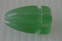 ลูกปัดทราวดีของเก่าโบราณสีเขียวหายากจำนวน.2.เม็ด