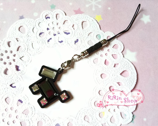 Rena chris พวงกุญแจ&ที่ห้อยมือถือ รูปสุนัข (Black)