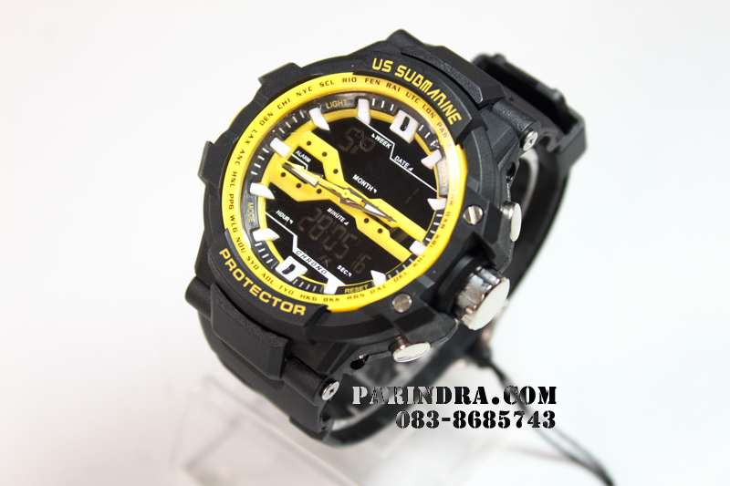 นาฬิกา US submarine Protector รุ่น TP3152M สีดำเหลือง พื้นหลังดำ