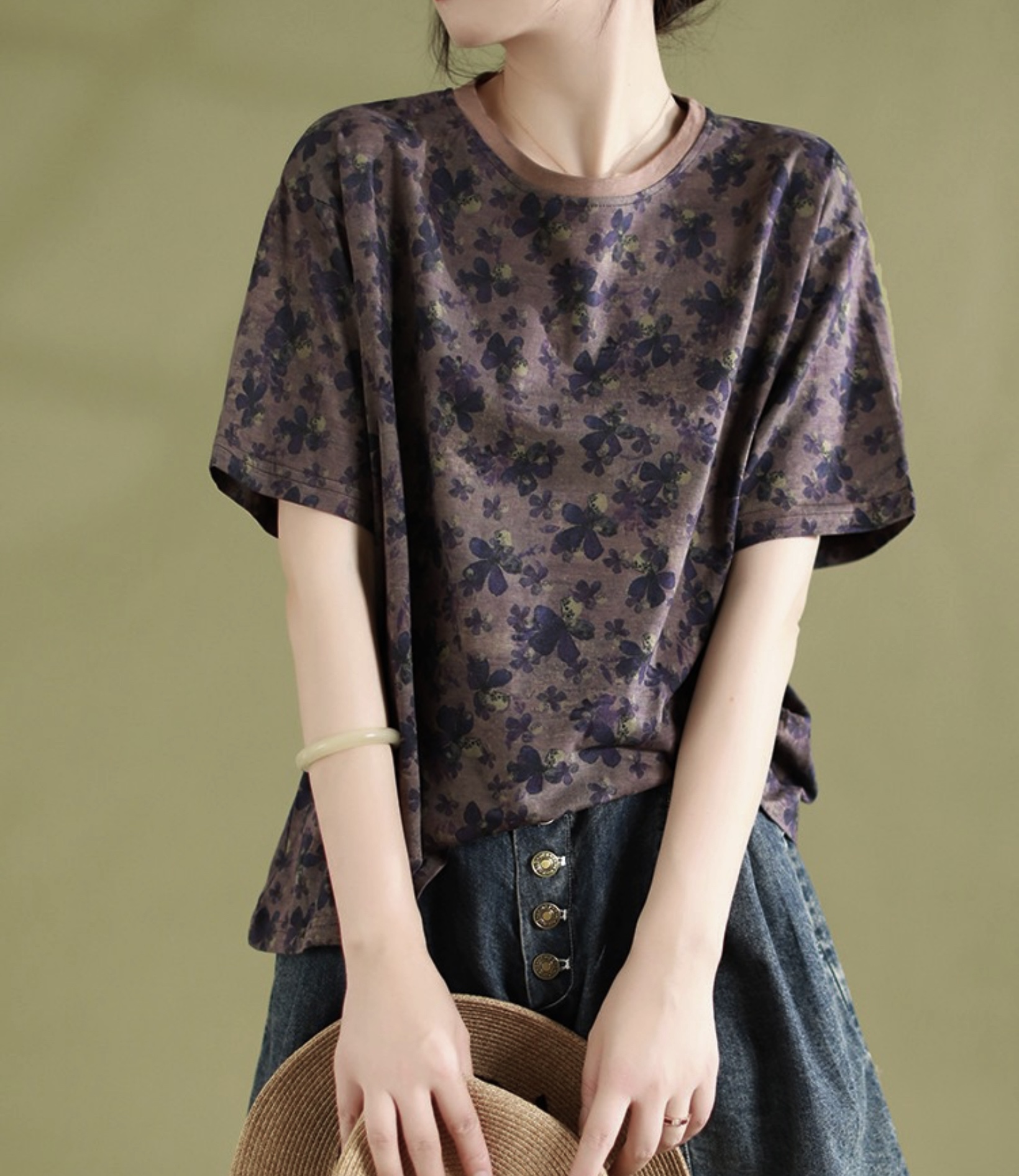 เสื้อยืดลายดอกไม้