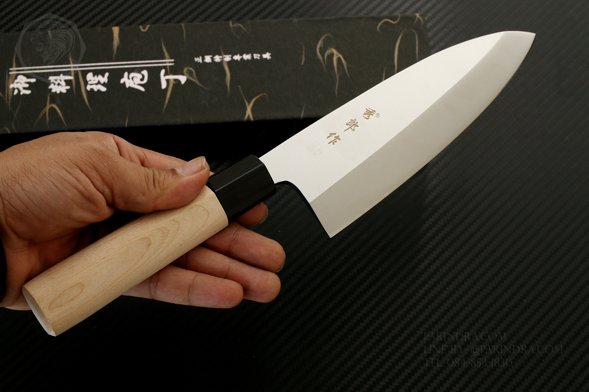 มีดเดบะ เชฟญี่ปุ่น ด้ามไม้ ลับคมด้านเดียว คมสุดยอด ขนาด 12 นิ้ว คุณภาพดีมาก