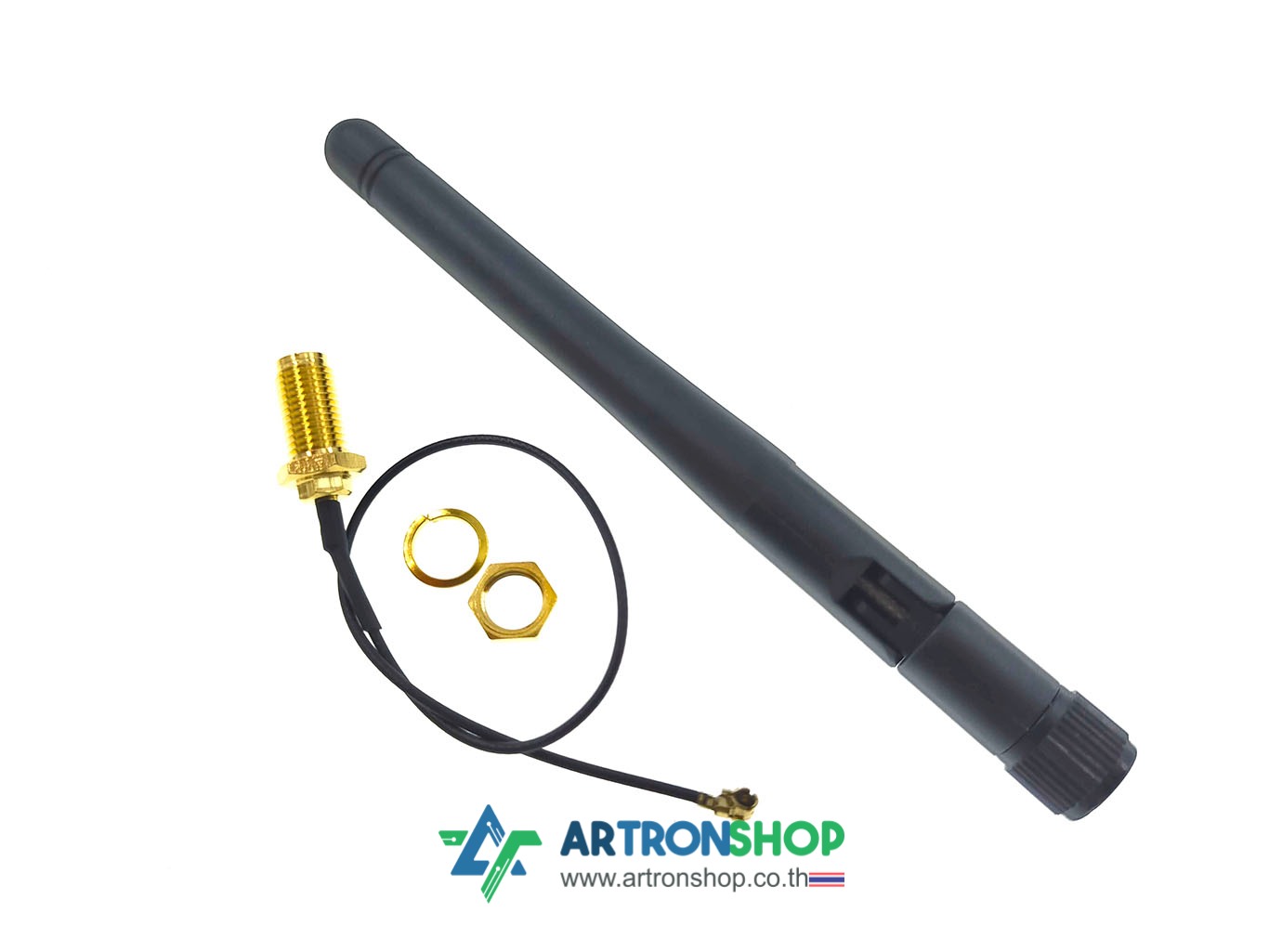 เสา WiFi แบบติดกล่องได้ 2.4GHz WiFi Antenna 3dbi SMA U.FL IPX Connector