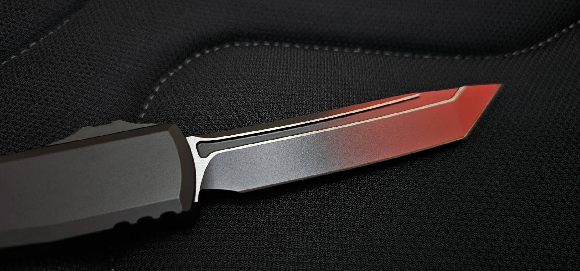 Microtech Ultratech Gen III ZBP T/E Faded Black & Red Handle