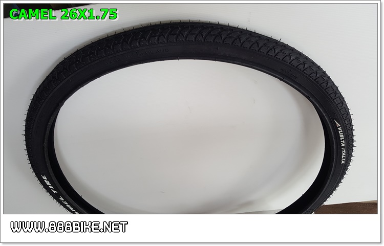 ยางนอกจักรยานเสือภูเขา camel, 26X1.75 ดอกเรียบ รุ่น VUELTA ITALIA(ส่งเป็นพัสดุธรรมดาหรือEMS เท่านั้น)