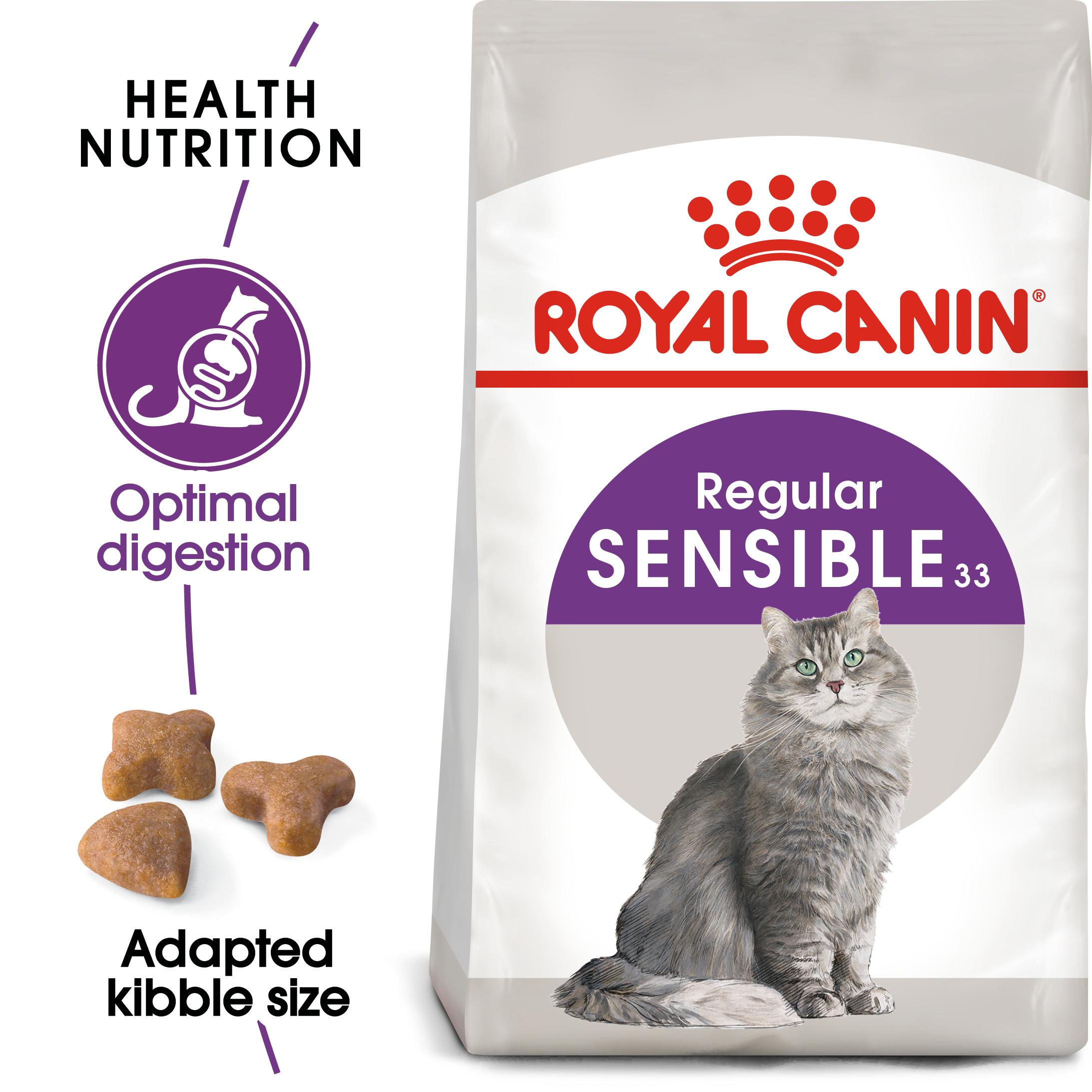 Royal Canin อาหารแมว โรยัล คานิน Sensible 33 แพ็คโรงงาน 0.4kg สำหรับ แมวที่มีปัญหาระบบย่อยอาหาร 1 ปีขึ้นไป