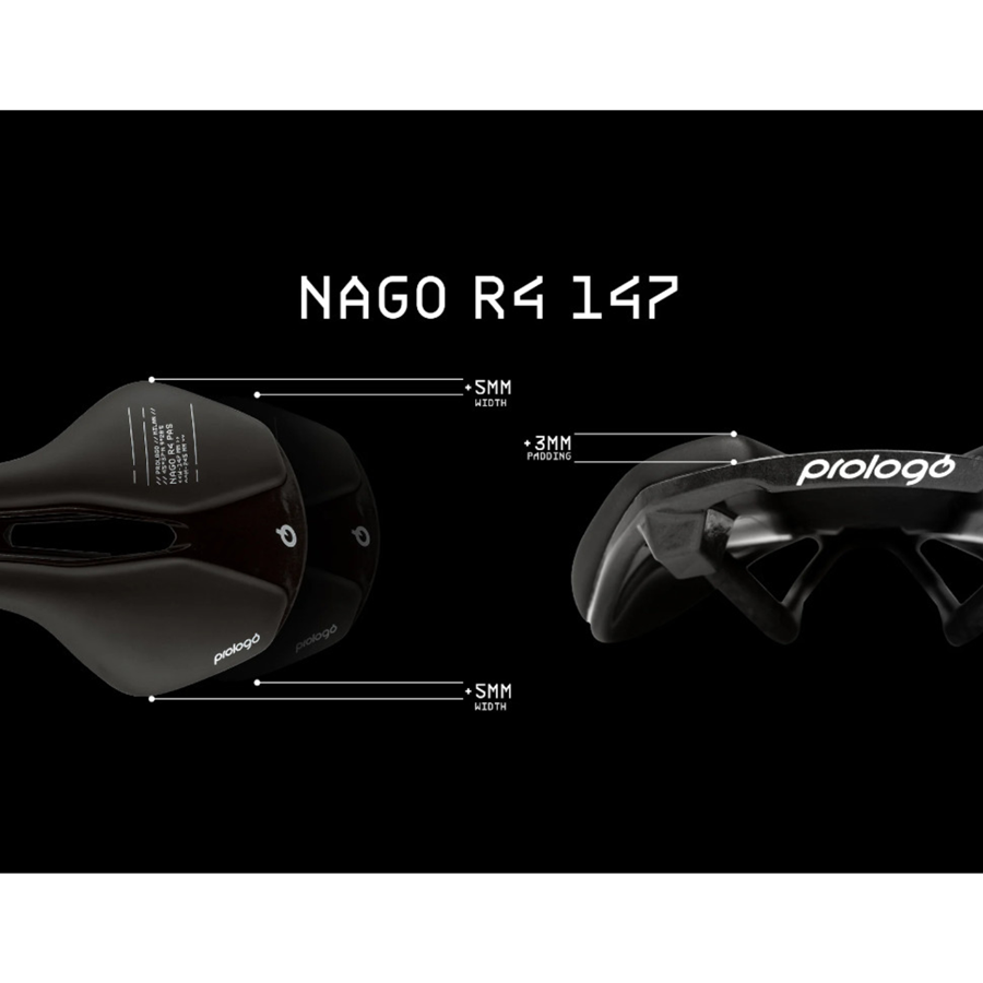 เบาะจักรยานแบรนด์ PROLOGO รุ่น NAGO R4 PAS TIROX 147 HARDBLACK AM NEW2024